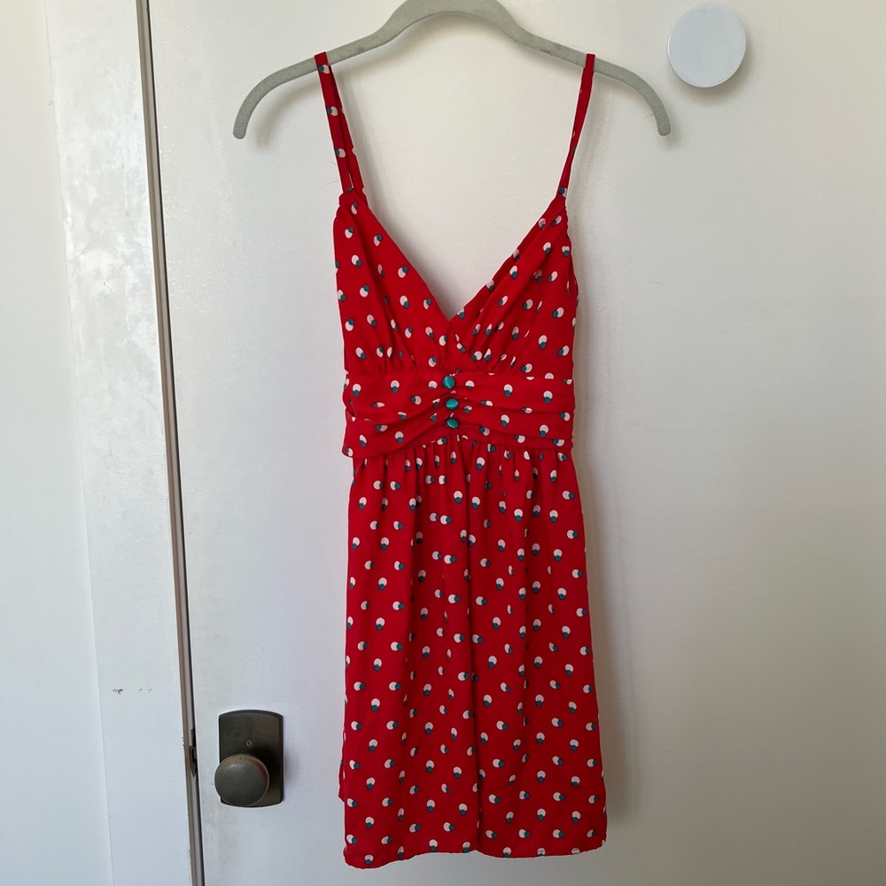 Vintage Forever 21 Red Polka Dot Mini Dress